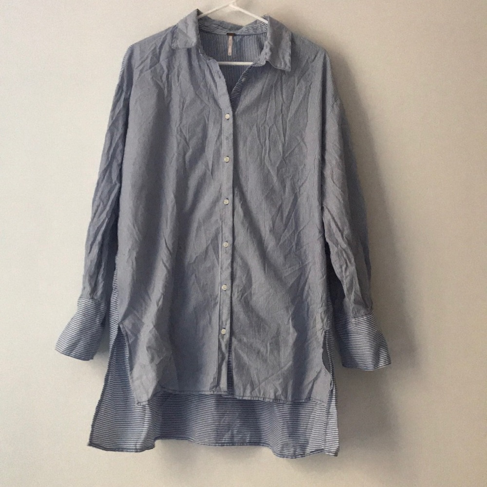 Free People • pin stripe button down